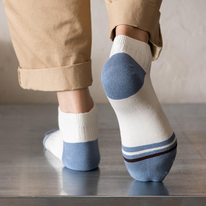 Men Spring and Summer Thin New Matching Color Leisure All Kinds of Anti Odor Absorption Sweat Socks