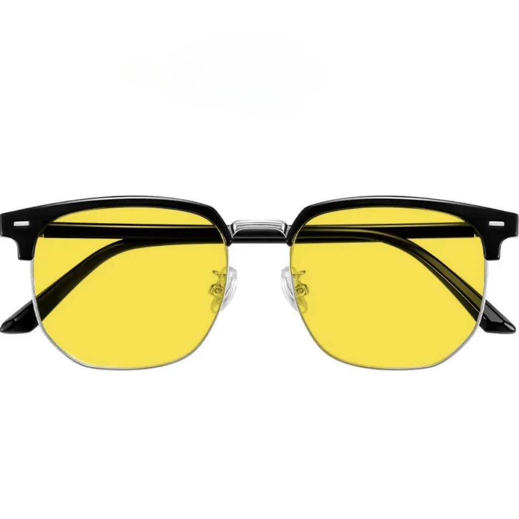 

Модные квадратные очки HD с ночным видением для близоруких, унисекс, классические, с большой оправой, антибликовые, ночное видение, -4.0 -1.5