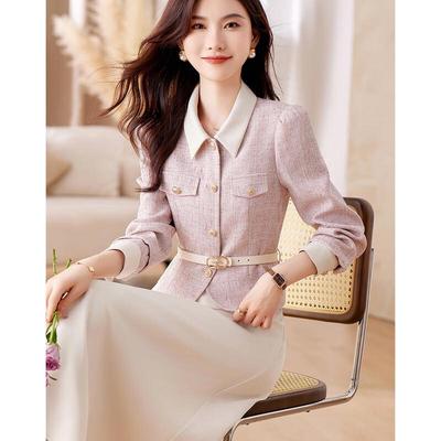 Damen Langarmjacke & Midirock Set