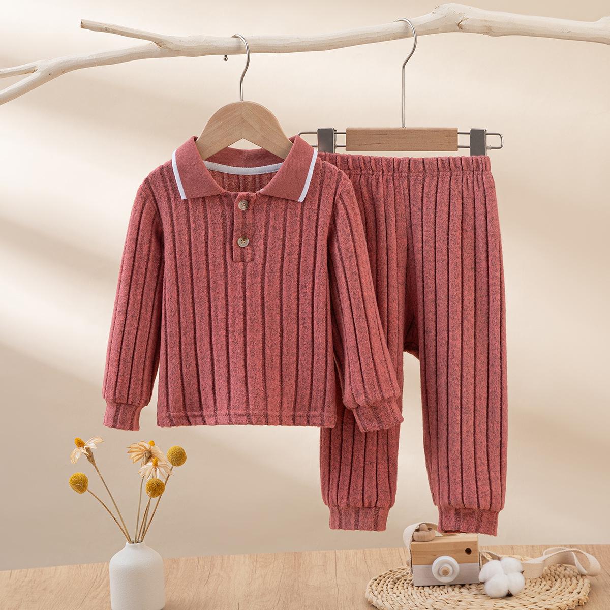 

Girls British Style Long-Sleeve Two-Piece Suit with Turn-Down Collar for Spring and Autumn 80 cm кораловий