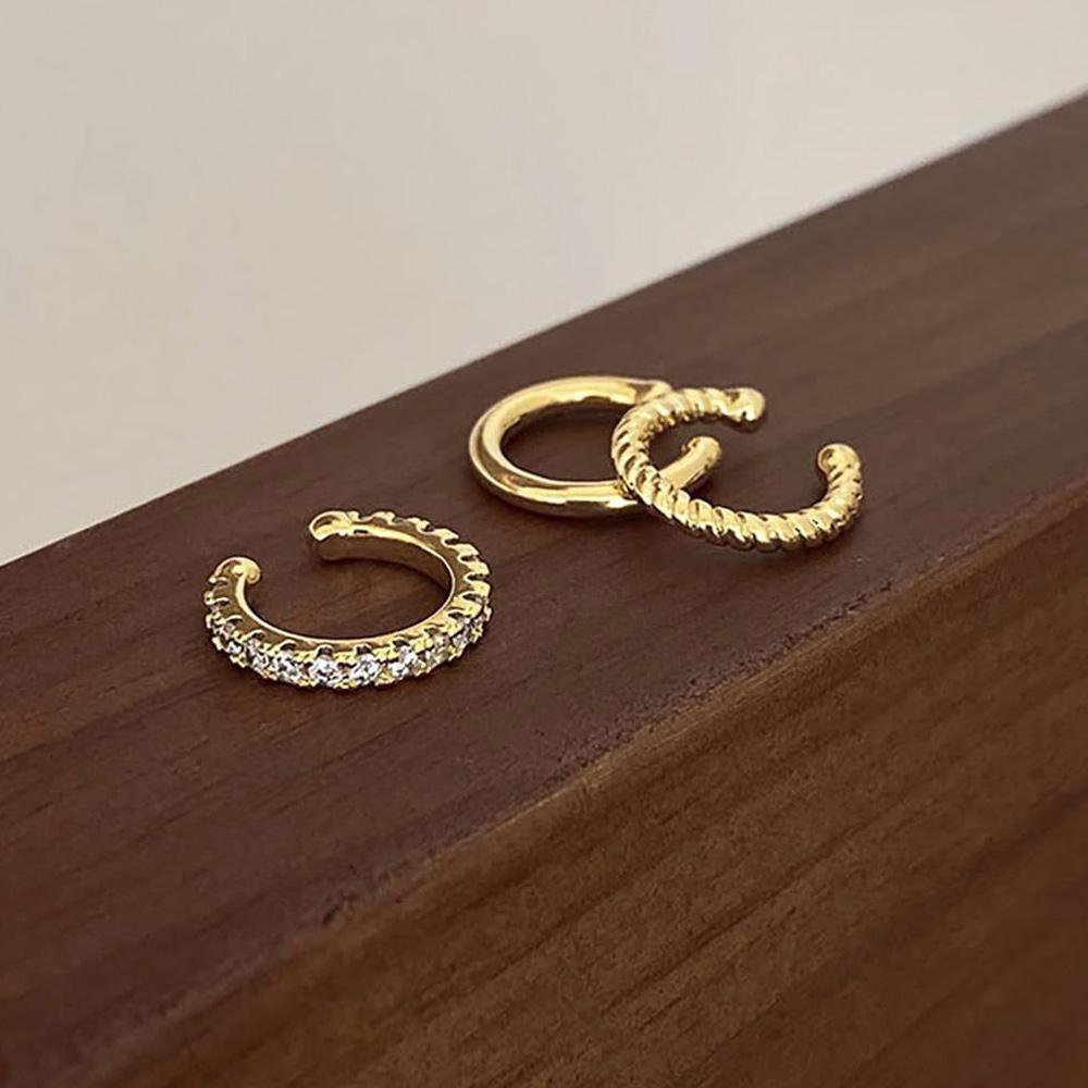 3Pcs/Set Clips Earring for Women Personalized Minimalist Earrings for No Ear Holes Ear Cuff Fake Piercing Clip on Earring