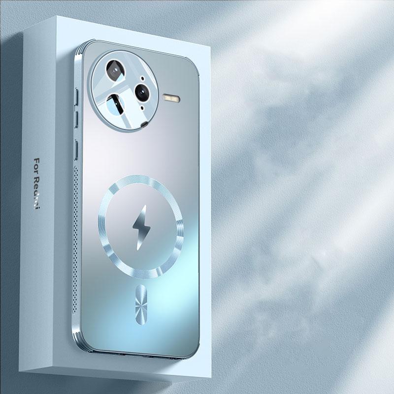 

Для Magsafe Magnetic Case для POCO F7 Ultra Frosted Shockproof Lens Protection Film Back Cover для Poco F7 Pro F7Ultra for Poco F7 Pro синий