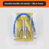 Locking Grease Coupler Double Handle Stainless Steel Leakproof High Pressure for Car Farm Machinery Repair