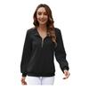 Fall Winter Women Sweatshirt Zipper Turn-down Collar Solid Color Long Sleeve Loose Twisted Texture Thick Warm Pullover Casual La