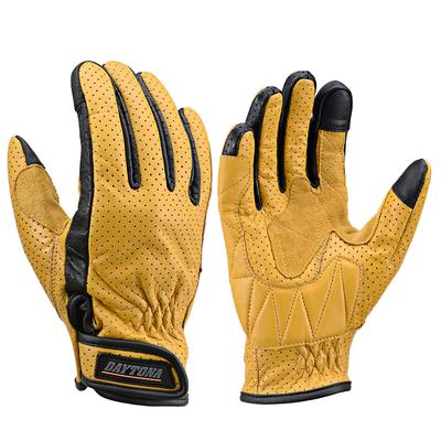 Daytona Motorcycle Leather Smartphone Cowhide Standard Size 18908 Gloves, Summer, Mesh, (Cowhide), Compatible, Leather, Perforated, Gloves, HBG-129,