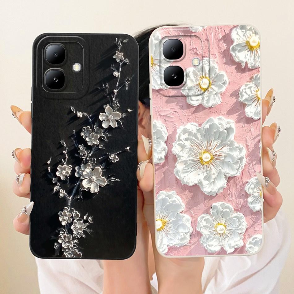 For Infinix Smart 20 2026 Cute Cat Flower Cartoon Phone Case For Infinix Smart20 X6840 X6840B Soft Silicone Covers Bumpers