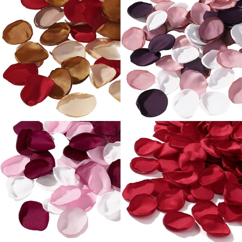 200Pcs Artificial Rose Petal Multipurpose Realistic Cloth Flower Petal for Holiday Party Decoration Wedding Supplies