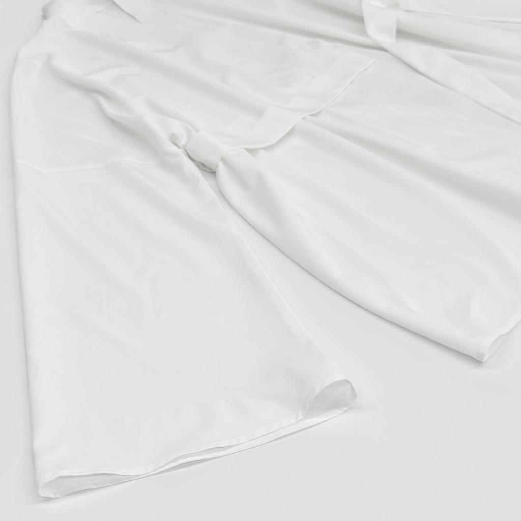 Elegant Tie-Up Cardigan & Long Pants Set - Solid Color, Long Sleeve, European & American Style Women's Home Wear
