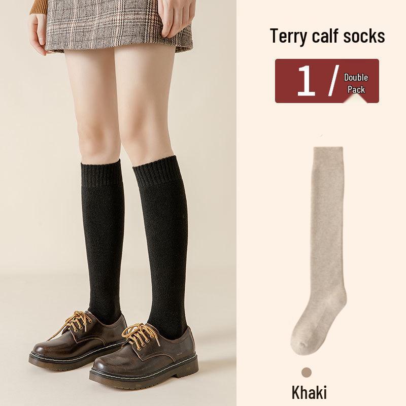 Thickened Velvet Warm Knee-High Compression Socks for Women - Slimming Long Winter Socks