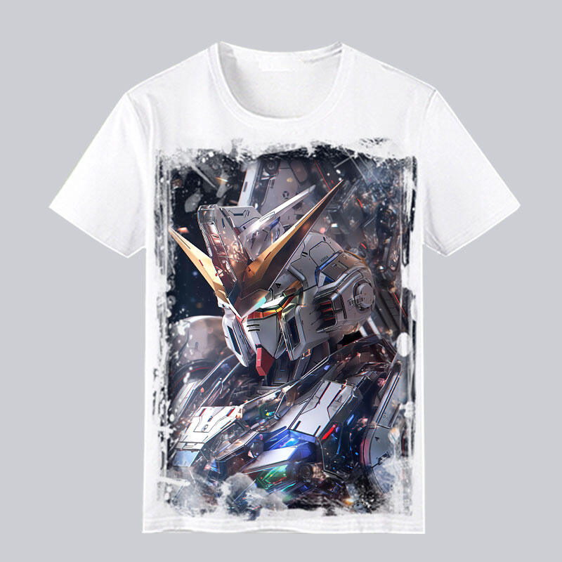 High Rise Mobile Fighter Short-Sleeved T-Shirt Men's Summer Style High-Quality Versatile Design Anime Print Trendy