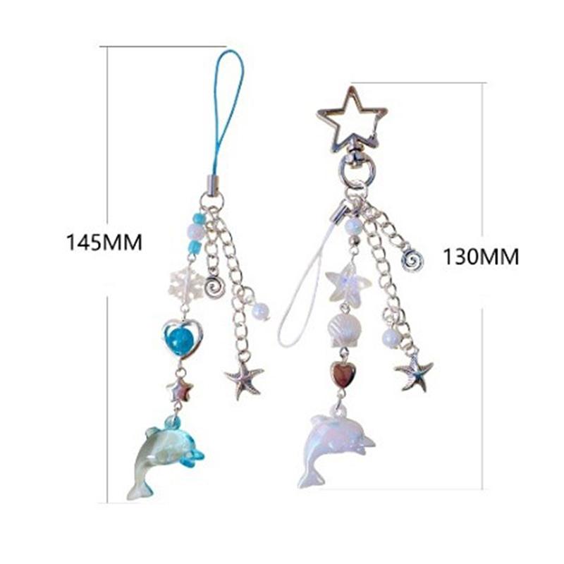 Handykette mit Ozean-Thema, Schlüsselanhänger mit Meeresmotiven, Hai-Handyanhänger, Taschenanhänger-Accessoire