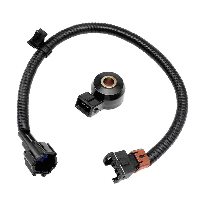 Knock Sensor & Wiring Harness for 1995-2004 Nissan Pickup Altima Maxima Xterra Infiniti G20 J30 22060-30P00 24079-31U01 чёрный