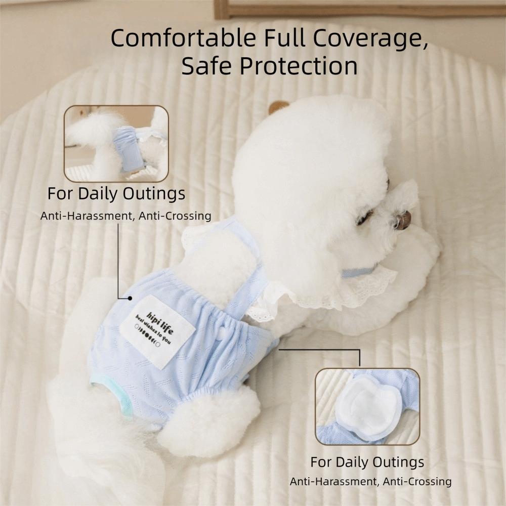 Breathable Pet Jumpsuit Adjustable Pet Sanitary Pants Female Dog Shorts Incontinence