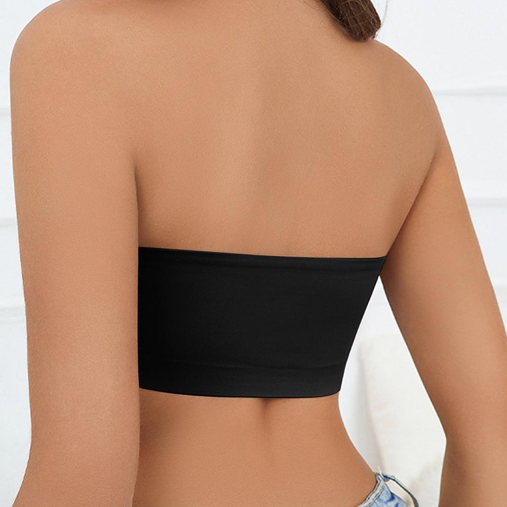 Reggiseno a Tubino Senza Spalline da Donna Fascia Avvolgente per il Petto Bandeau Senza Fodera Senza Cuciture Traspirante Confortevole Intimo Top