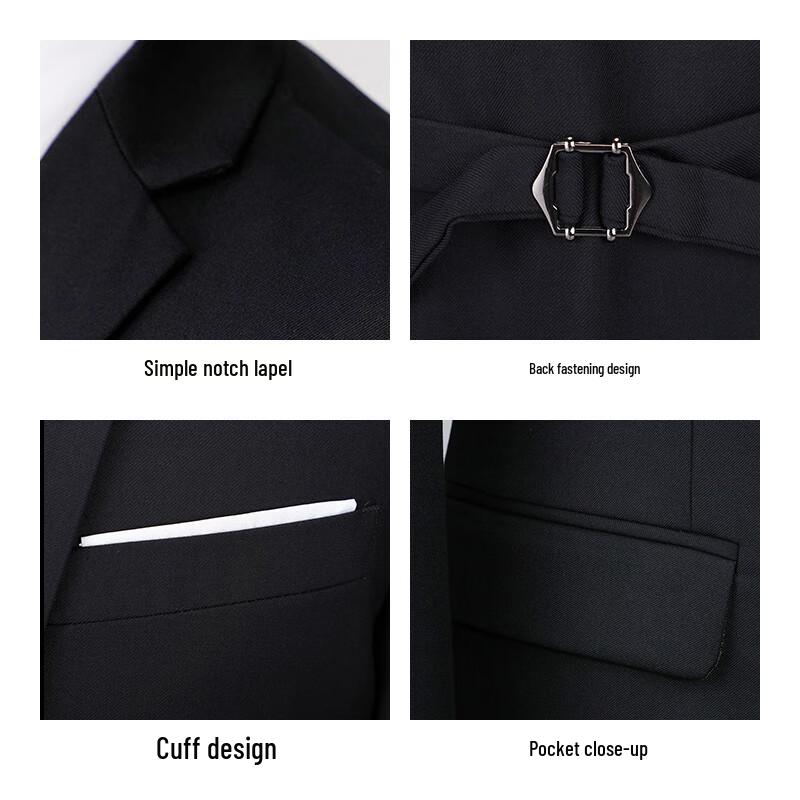 Romon Men's Slim Fit Business Suit Set