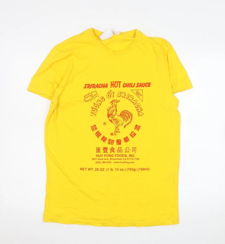 Huy Fong Foods Herren Gelbes Sriracha Scharfe Sauce Grafik T-Shirt M