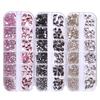 Long Box 12 Grid Nail Drill Flat Diamonds Special Shaped Diamonds Combination Dazzling Nail Art Decoration DIY