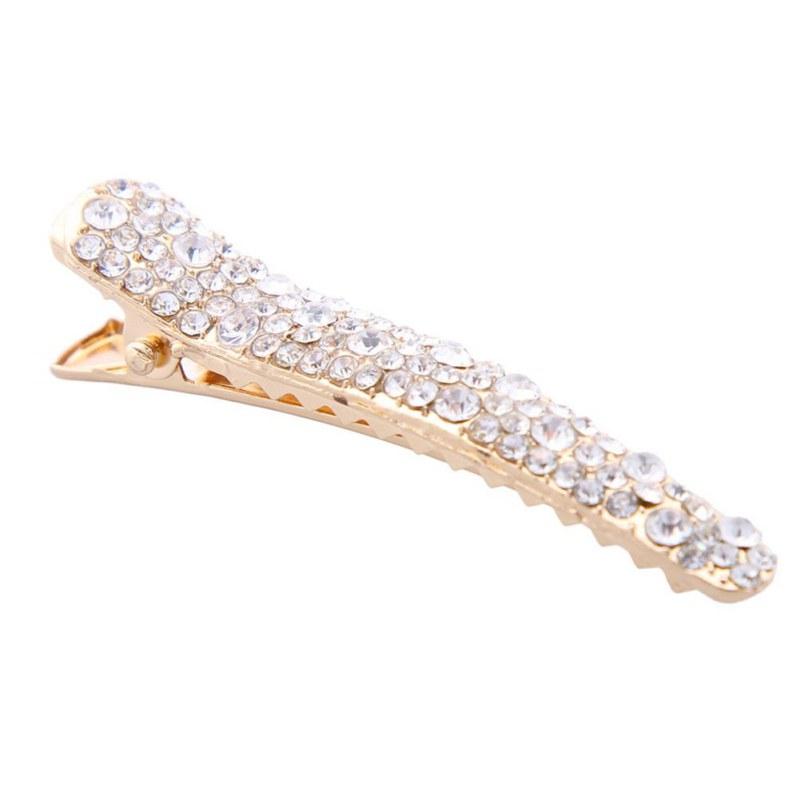 Women's Hairpin Shiny Toothed Alloy Diamond Beads Hairpins Bangs Hair Clip