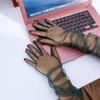 Long Fashion Women Elbow Sheer Tulle Women Gloves Thin Gloves Lace Mitten Five Fingers Mitts