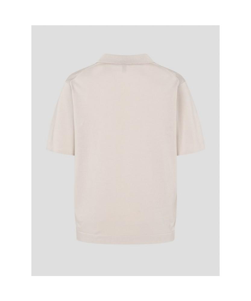 Binpolmen Gentle Tech Collar Neck Knit - Beige