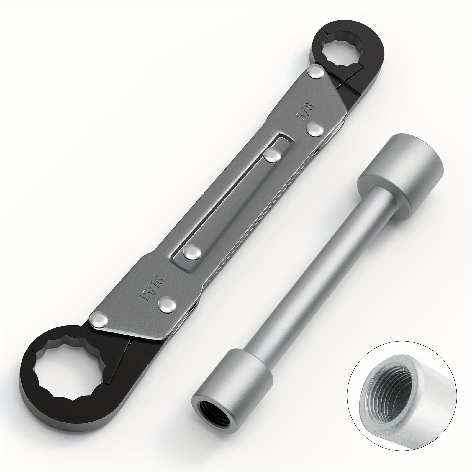 

Angle Stop Wrench Set Double Head Pipe Wrench Angle Stop Removal Tool Angle on Wrench Set for Plumbing Installing, Plumbing Tools 2pcs