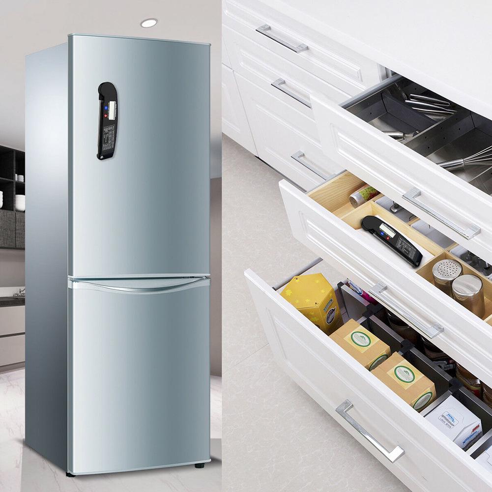 Ultra-Thin Foldable Stainless Steel BBQ Thermometer with Built-In Magnet