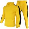 2026 Mens Tracksuit Hooded Sweatshirt Pants Set Plus Size Solid Color Casual Sportswear