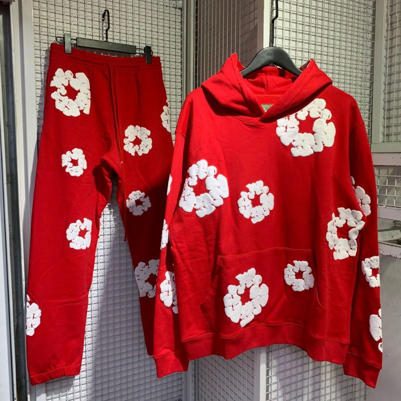 Set Felpa con Cappuccio Casual da Uomo Donna Misto Cotone Tuta Leggera Outfit Streetwear