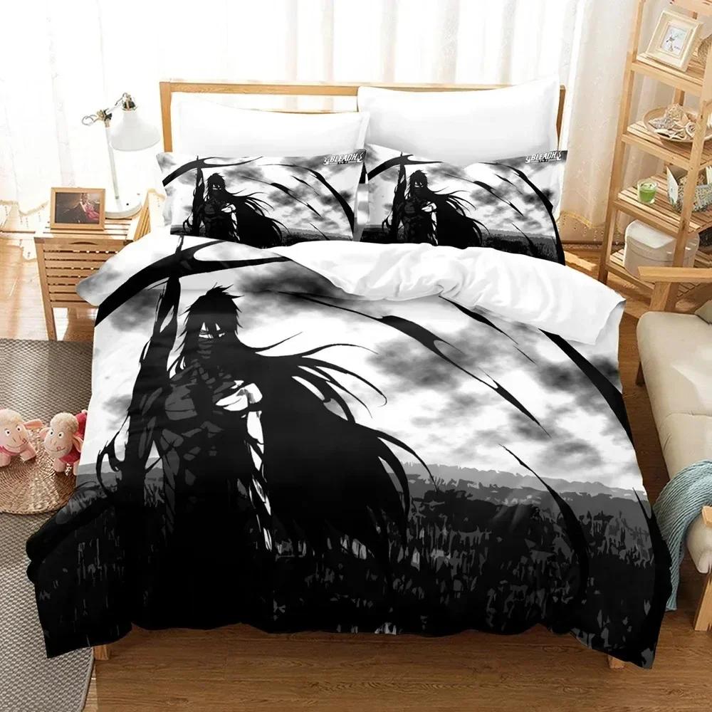 Fashion Anime 3D The Bleach Bedding Set Printed Bed Set With Pillowcase Bed Duvet Cover Soft Queen King Size Bedclothes Home