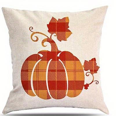 Home Decor Eat Drink Thankful And Fall Themed Pillows Pattern Cushion Cover Suitable For Sofa Bedroom Car Pillow Cover