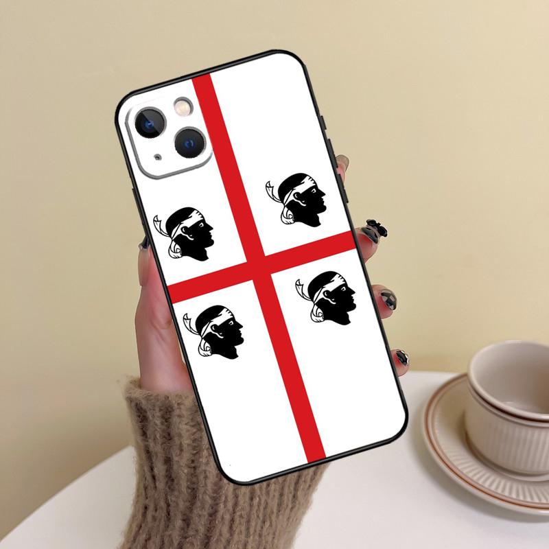 

Flag of Sardinia Case For iPhone 15 14 13 12 11 16 Pro Max Mini 7 8 Plus X XR XS Max Back Cover iPhone 14