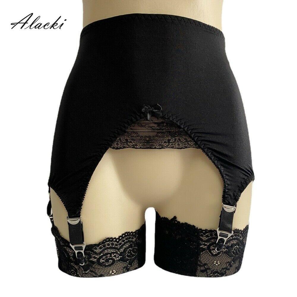 6 Claws Floral Lace Patchwork Garter Blet High Waist Pull On Girdle