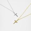 Neuer Sterling Silber Gold Schwert Kleiner Anhänger Lange Kette Halskette Schlicht Hochzeit Rock Punk Dünner Schmuck Geschenk