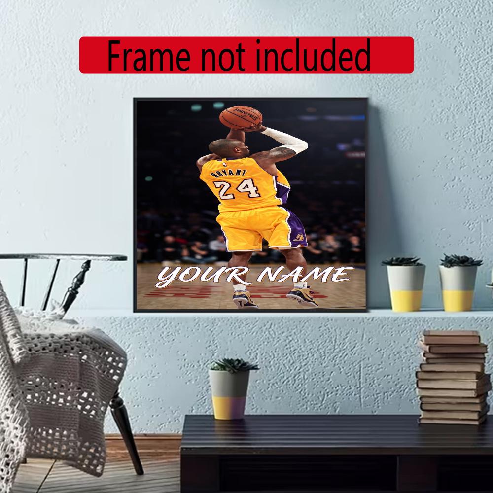 Kobe Personalized Name Diamond Paintings Mosaic Wall Round Diamond Art Painting Kits Embroidery Crystal Accessories Frameless