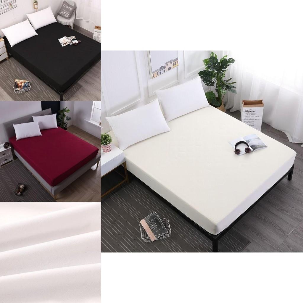 Breathable Dustproof Fitted Sheet Solid Color Mattress Protector For Ultimate Comfort