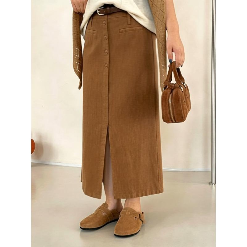 Plus Size Women High Waist Slit