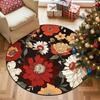 Chinese Style Circular Carpet New Chinese Style Floral Living Room Anti Slip Mat Bedroom Sink Winter Warmth Rug Home Decoration