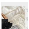 White Bow Stack Socks Women Y2K Style Thin Mid-Calf Leg Warmers Sweet Punk Cotton Blend