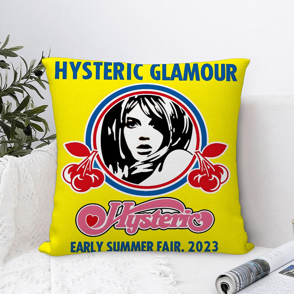 Hysteric Glamour Girl Pillow Case Sofa Decorative Home Double-Sided Print Plush Square Throw Pillow Covers Cushion Decor Cover