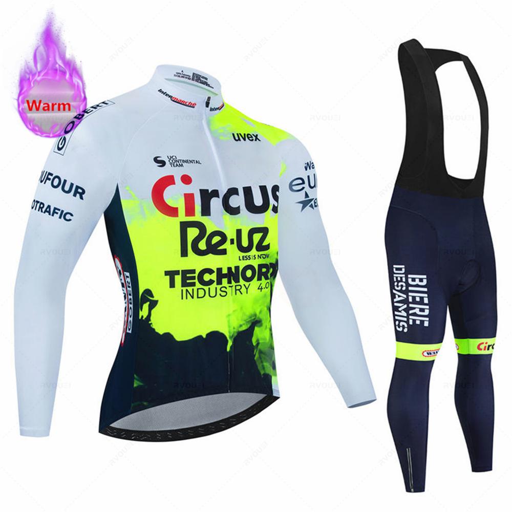 

Circus Wanty New Men s Cycling Jersey Road Bike Winter Bicycle Clothing MTB Bib Pants Men Ropa Ciclismo Thermal Fleece Maillot
