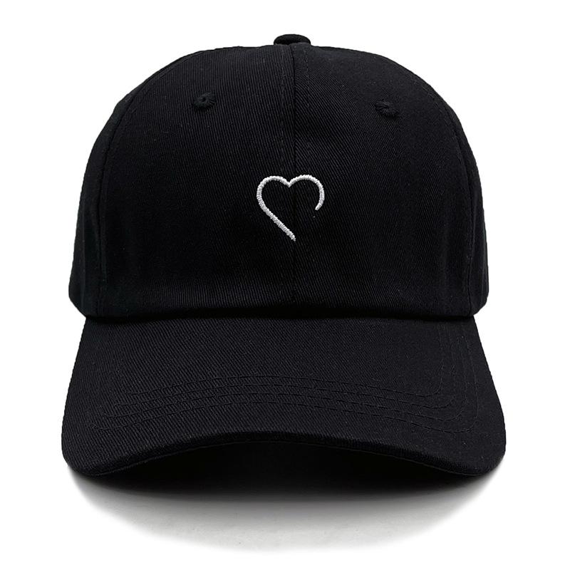 Simple Embroidery Love Baseball Cap Children Spring And Summer Sunshade Sunscreen White Cap Versatile Tide