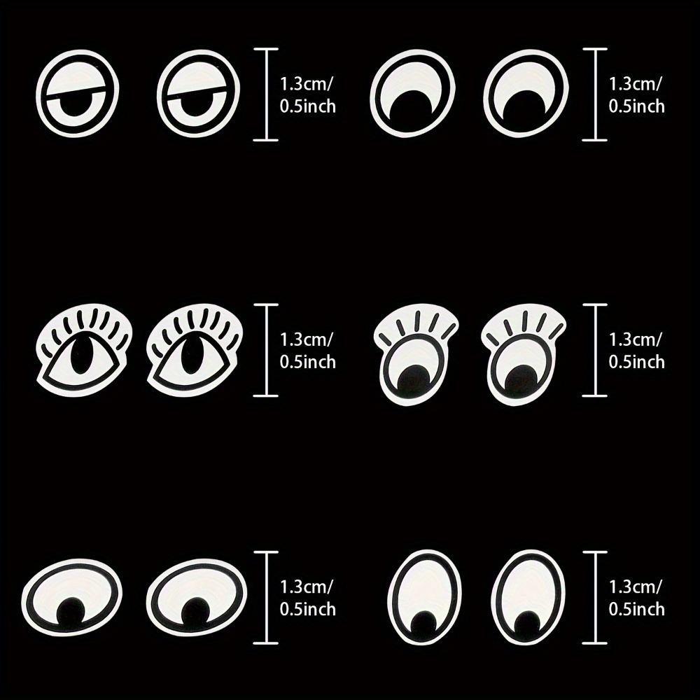 500-Pair Eye Stickers. Self-adhesive black & white for DIY crafts & Easter decor.