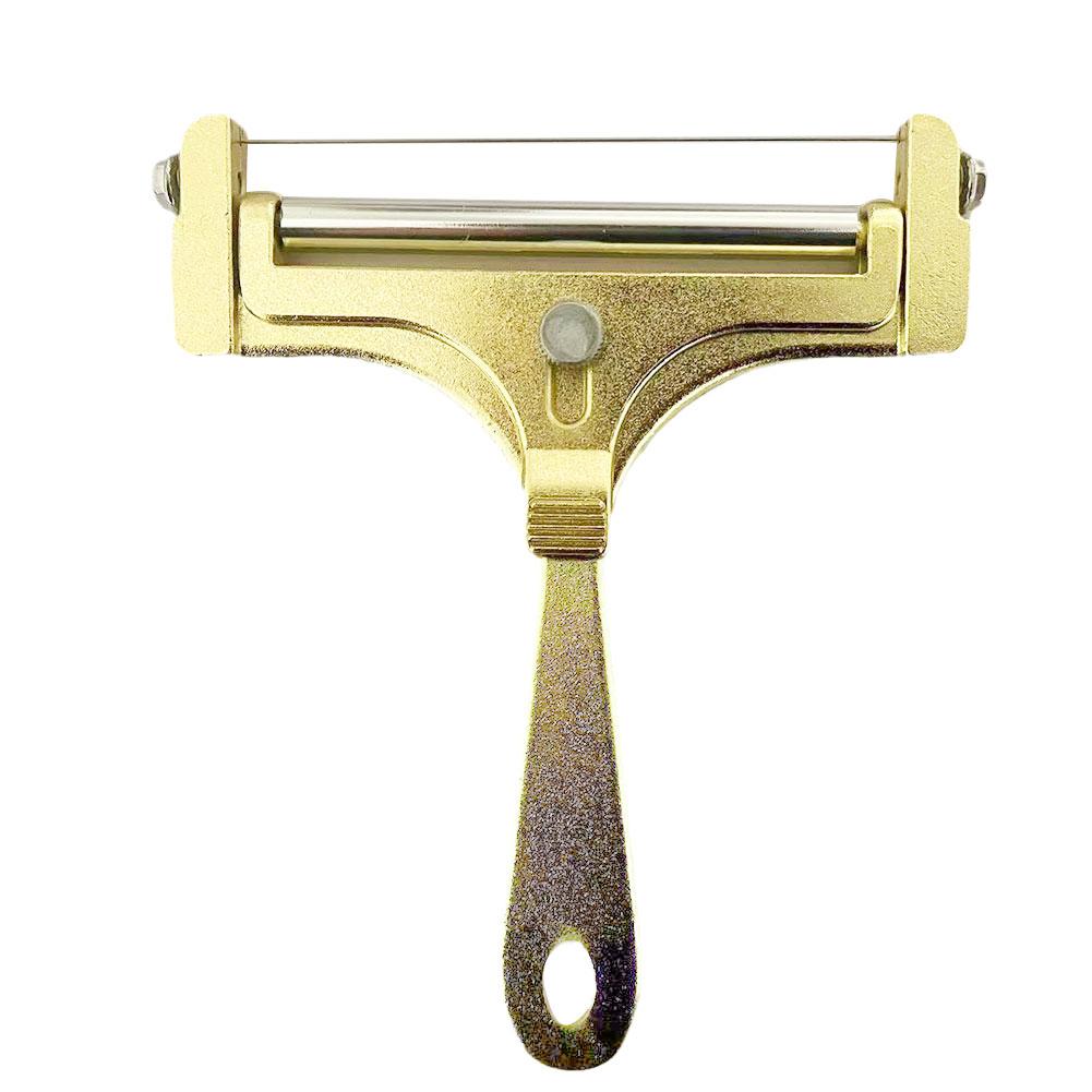 Cortador de queso con alambre y rodillo de acero inoxidable, manual de cocina ajustable, rallador de mantequilla y cortador de grosor Che W9L5
