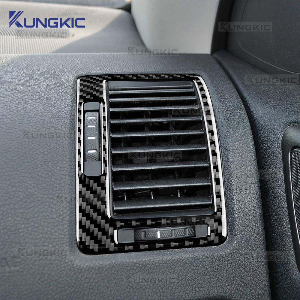 Soft Carbon Fiber Center Console Side Air Vent Trim For Skoda Octavia 1z3 1z5 A5 2005 2006 2007 2008 2009 2010 2011 2012 2013