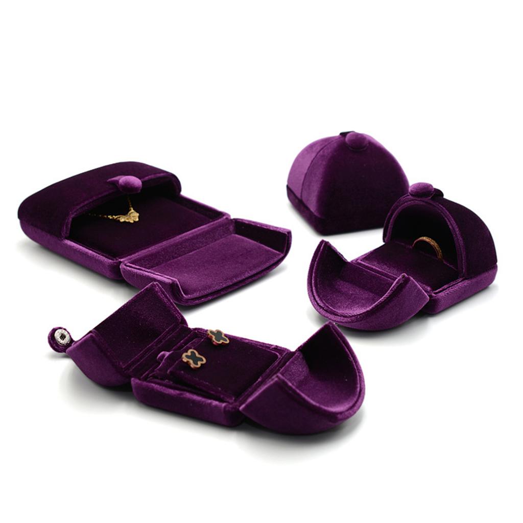 Luxury Double Opening Silk Velvet Jewelry Box, Ring Couple Band Earring Necklace Bangle Gift Packaging Case