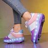 Children's LED Light Walking Shoes Double Row Four-Wheel Roller Skates Ice Skate Shoes Unisex Kids' Wheeling Footwear