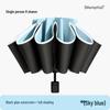 72-Rib Automatic Ring Buckle Umbrella: Portable, Reinforced, Dual-Use for Sun & Rain, Folding Hook Design for Men & Women