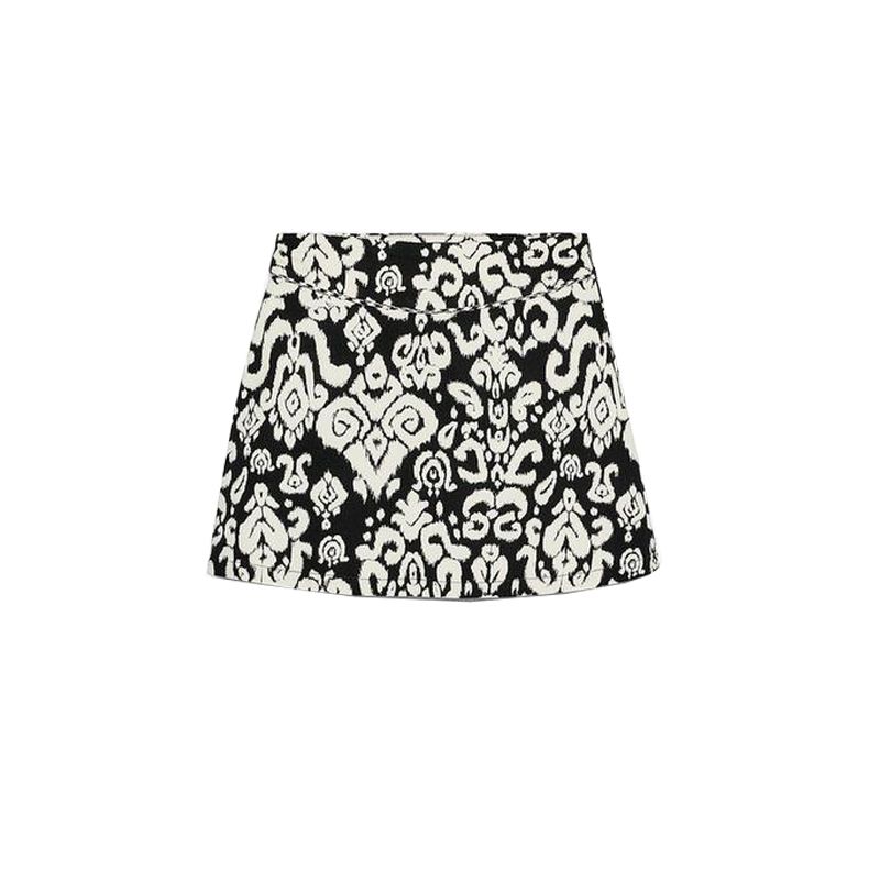 

V Neck Sleeveless Printed Vest 2997569 Printed Fashion Short Elegant High Waist Culottes 2854569 Black pants L