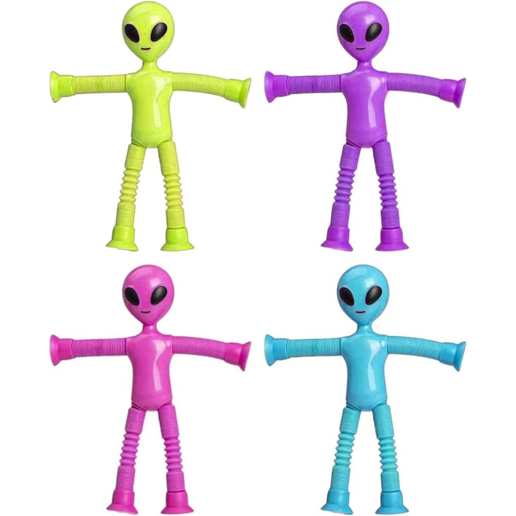 Cartoon Extraterrestrial Versatile Telescopic Tube Toy Fun New And Unique Puzzle Decompression Stretching Tube
