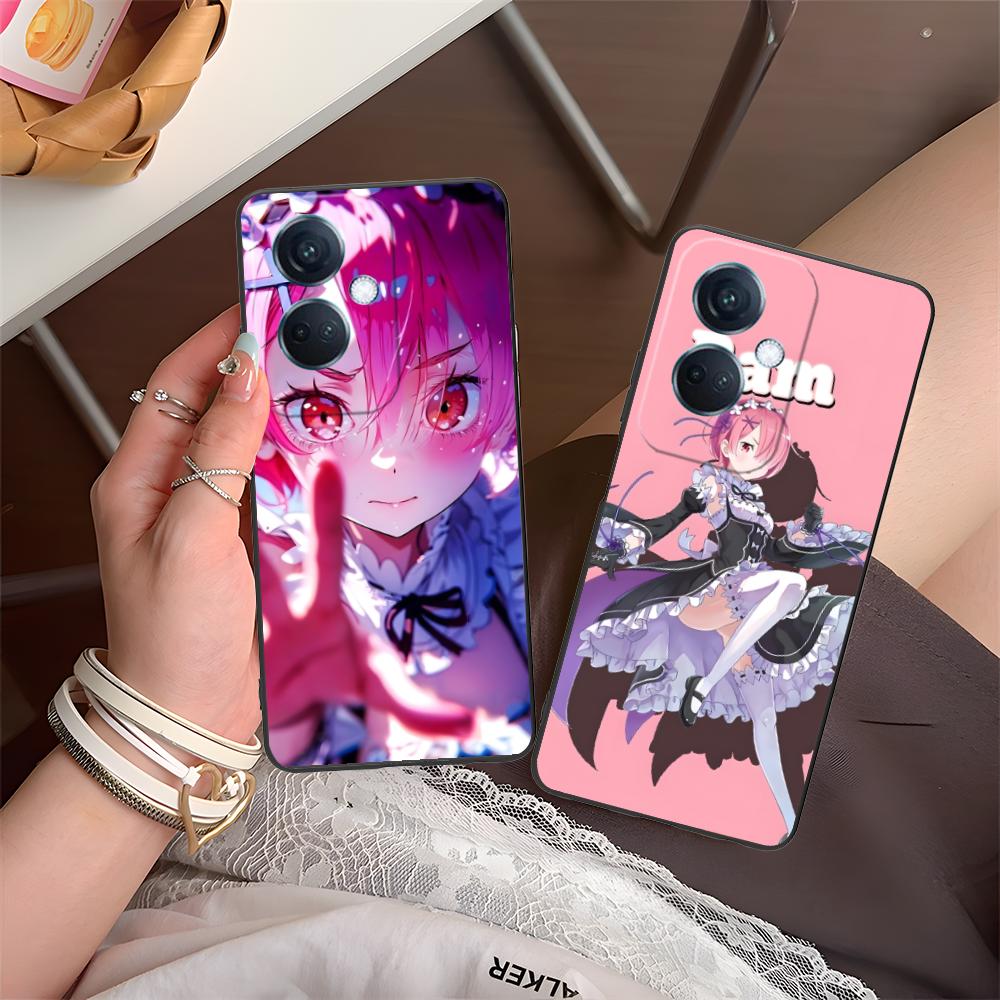 ReZero Ram Waifu Handyhülle für OPPO Find X9 X8 X7 X6 X5 X3 X2 Plus s Pro Ultra Lite Bunter Druck Schutzhülle Hülle Luxus
